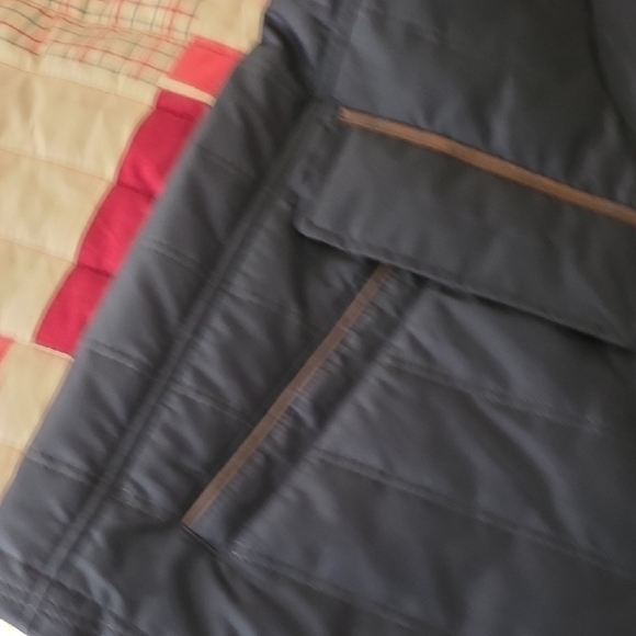 Johnston & Murphy Dark Blue Quilted Jacket with Brown Trim NWOT SZ XXL - Picture 8 of 13